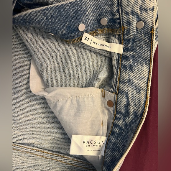 PacSun 90s Girlfriend Denim Shorts Light Wash Size 31 - Picture 6 of 6